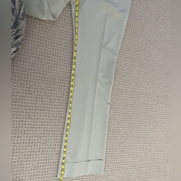 Jil Sander Women's Cream Wide Leg Creased Cuffed Pants Size 8 - Picture 8 of 8